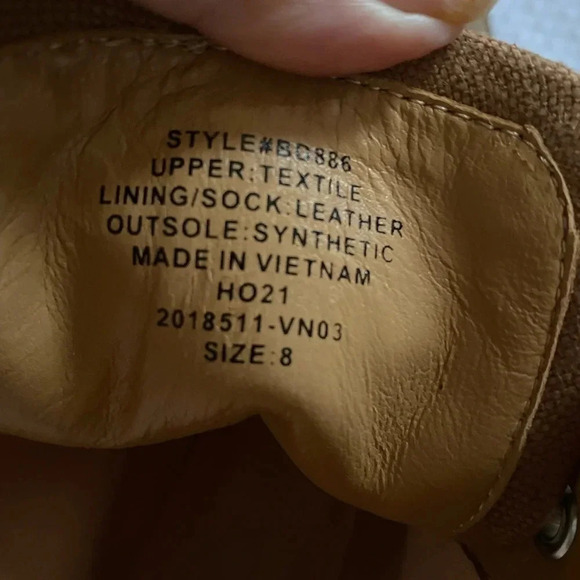 NEW J CREW Gwen canvas lace-up lug-sole boots 8 - Picture 12 of 15